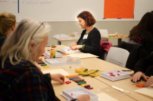 taechers working on Cuisenaire Rods